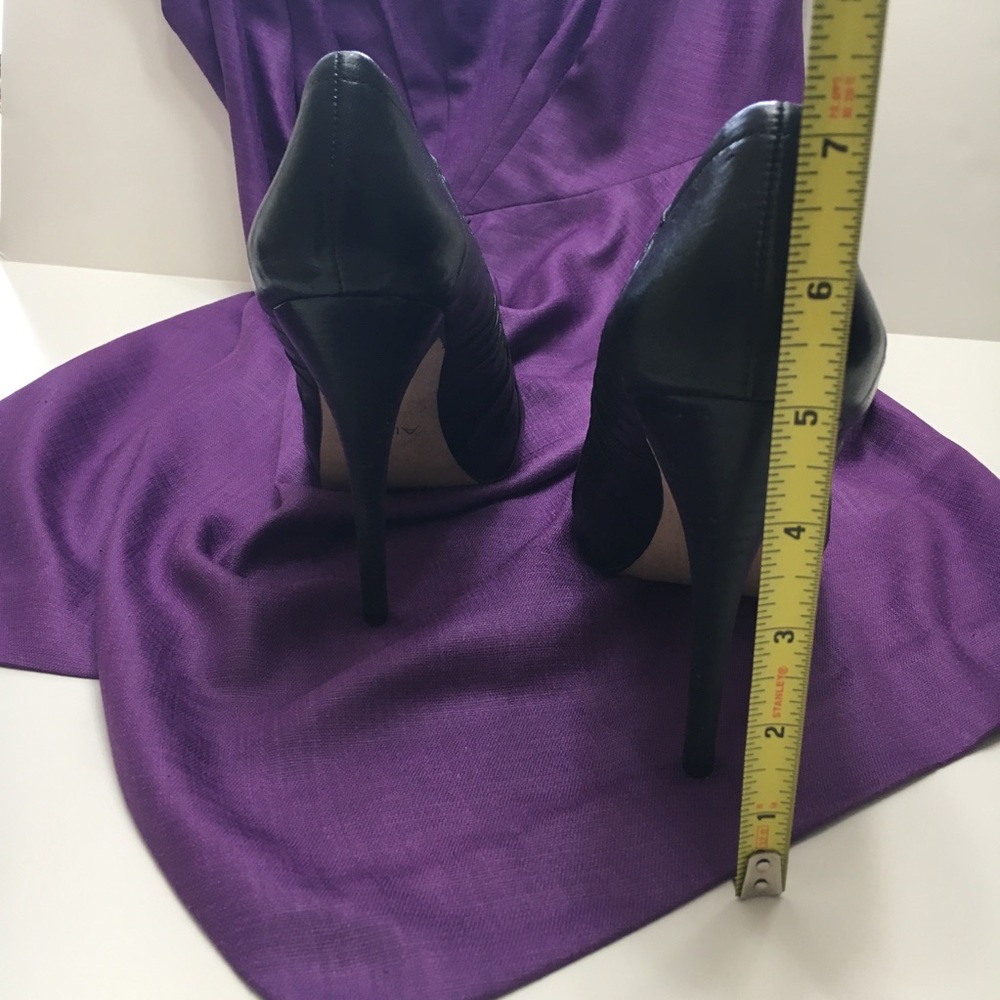 Aldo Black Leather Heels, sz 40/9 - Picture 6 of 8